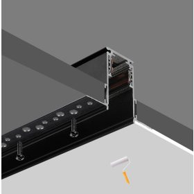 Süllyeszthető mágneses sín R20 48V 2 méter fekete