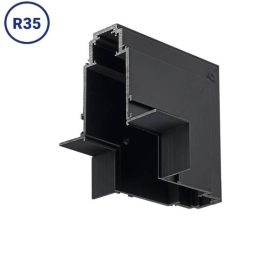   Süllyeszthető mágneses sín vertikális sarokelem R35 48V fekete