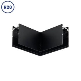   Mágneses sín sarokelem R20 48V felületre szerelhető fekete