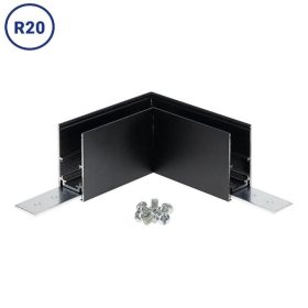   Mágneses sín sarokelem R20 48V felületre szerelhető fekete