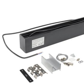   Függesztett lineáris lámpa, Slim, 40W, hideg fehér, sorolható fekete