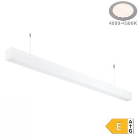 Függesztett lineáris lámpa, Slim, 40W, természetes fehér, sorolható