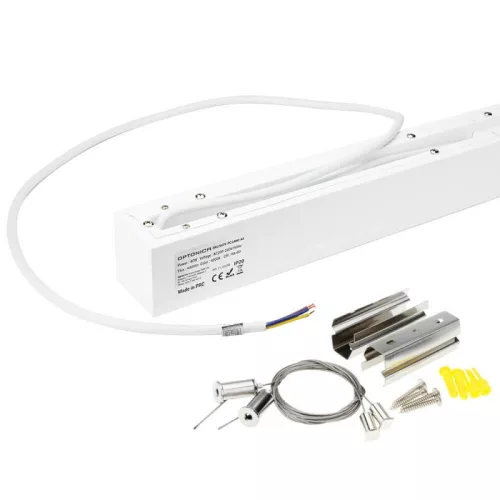 Függesztett lineáris lámpa, Slim, 40W, természetes fehér, sorolható