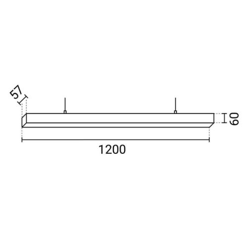 Függesztett lineáris lámpa, Slim, 40W, természetes fehér, sorolható