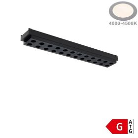   Mini lencsés mágneses vonal lámpa 24 LED 10W 24cm 48V Természetes fehér