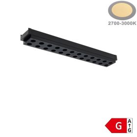   Mini lencsés mágneses vonal lámpa 24 LED 10W 24cm 48V Meleg fehér