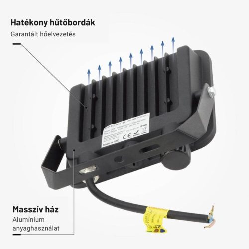 30W-os CCT LED reflektor IP65 védelemmel, mozgásérzékelővel bővíthető