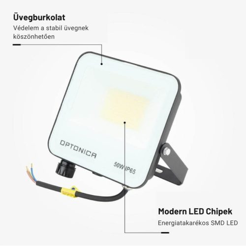 30W-os CCT LED reflektor IP65 védelemmel, mozgásérzékelővel bővíthető