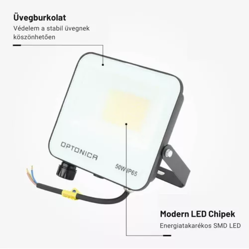30W-os CCT LED reflektor IP65 védelemmel, mozgásérzékelővel bővíthető