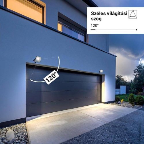 30W-os CCT LED reflektor IP65 védelemmel, mozgásérzékelővel bővíthető