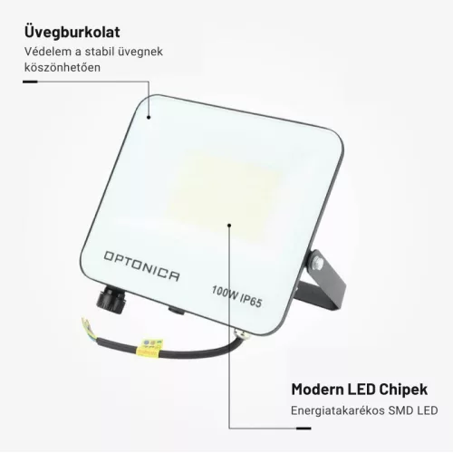 30W-os CCT LED reflektor IP65 védelemmel, mozgásérzékelővel bővíthető