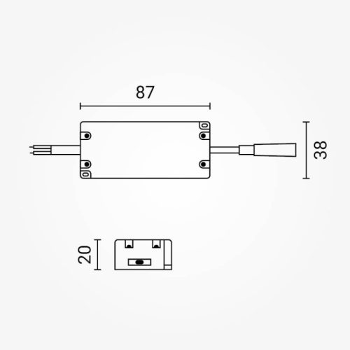 Optonica 220V-os dimmelhető (fényerőszabályozható) LED panel tápegység 300mA kimenettel, 5-9W