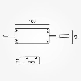 Optonica 220V-os dimmelhető (fényerőszabályozható) LED panel tápegység 300mA kimenettel, 10-18W