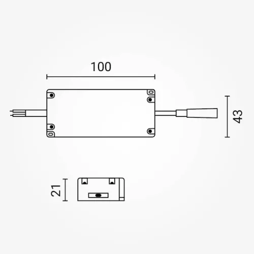 Optonica 220V-os dimmelhető (fényerőszabályozható) LED panel tápegység 300mA kimenettel, 10-18W