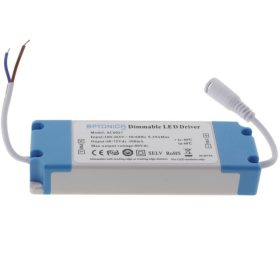 Optonica 220V-os dimmelhető (fényerőszabályozható) LED panel tápegység 300mA kimenettel, 20-30W