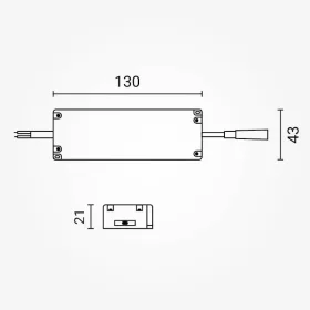 Optonica 220V-os dimmelhető (fényerőszabályozható) LED panel tápegység 300mA kimenettel, 20-30W