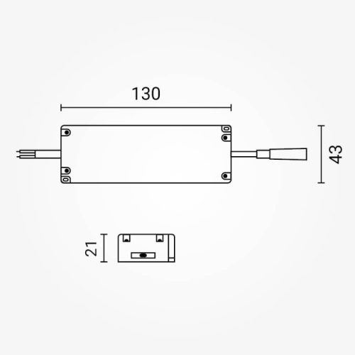 Optonica 220V-os dimmelhető (fényerőszabályozható) LED panel tápegység 300mA kimenettel, 20-30W