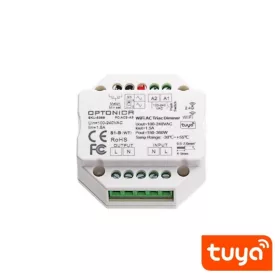 Optonica 6388 fali szerelődobozba süllyeszthető WiFi és 433MHz RF Triac intelligens LED fényerőszabályzó dimmer modul max. 1.5A teljesítménnyel