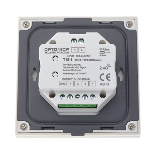 Professzionális 0-10V analóg LED dimmer és fényerőszabályzó vezérlő