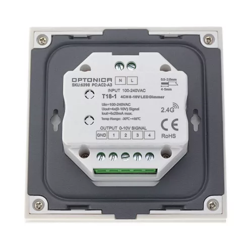Professzionális 0-10V analóg LED dimmer és fényerőszabályzó vezérlő