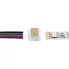 10mm RGB LED szalag csatlakozó (Vezeték - LED szalag)