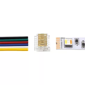 12mm RGB CCT LED szalag csatlakozó (Vezeték - LED szalag)