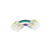 L-alakú, fogóval könnyen rögzíthető saroktoldó csatlakozó 10mm széles színváltós RGB COB LED szalagokhoz