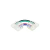 L-alakú, fogóval könnyen rögzíthető saroktoldó csatlakozó 10mm széles színváltós RGB COB LED szalagokhoz