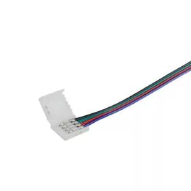 10mm-es vezetékes RGB LED szalag gyorscsatlakozó (5050)