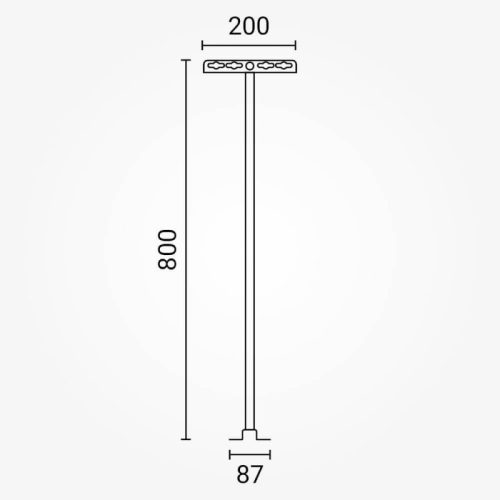 Fali tartó konzol reflektorokhoz 80cm