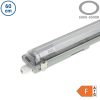 Por-és páramentes fénycső armatúra 1x60cm LED fénycsővel T8 9W 800lm 6000K IP65