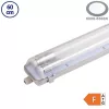 Por-és páramentes fénycső armatúra 2x60cm LED fénycsővel T8 18W 1600lm 6000K IP65