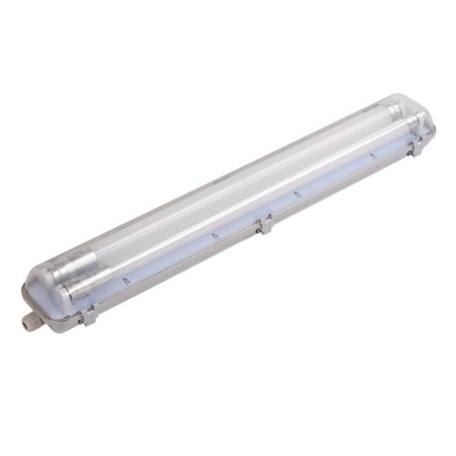 Por-és páramentes fénycső armatúra 2x60cm LED fénycsővel T8 18W 1600lm 6000K IP65