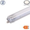 Por-és páramentes fénycső armatúra 2x120cm LED fénycsővel T8 36W 3200lm 4500K IP65