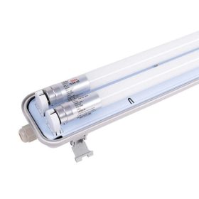   Por-és páramentes fénycső armatúra 2x150cm LED fénycsővel T8 44W 4000lm 6000K IP65