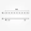 LED falmosó világítás 50cm 9W 30° 2700K 700lm 220V