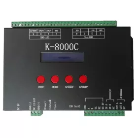 Optonica 8 kimeneti portos DMX és SPI digitális LED vezérlő modul
