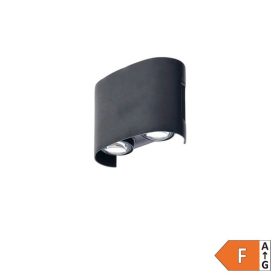   Optonica LED fali lámpa 4 lencse, 4W meleg fényű, alumínium, fekete