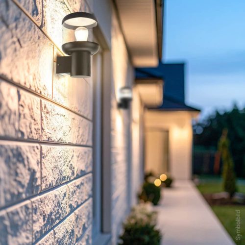 Kültéri Fali Lámpa (E27) – Időtálló, Fekete Alumínium