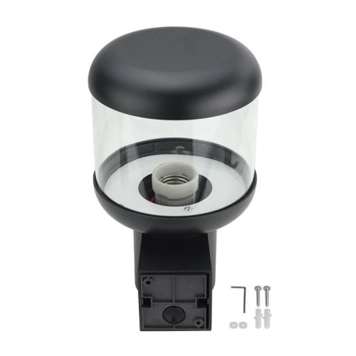 Modern, fekete, kültéri fali lámpa beépített mozgásérzékelővel és E27 foglalattal