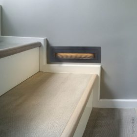 6W-os fekete LED lépcsővilágító – melegfehér fény IP20