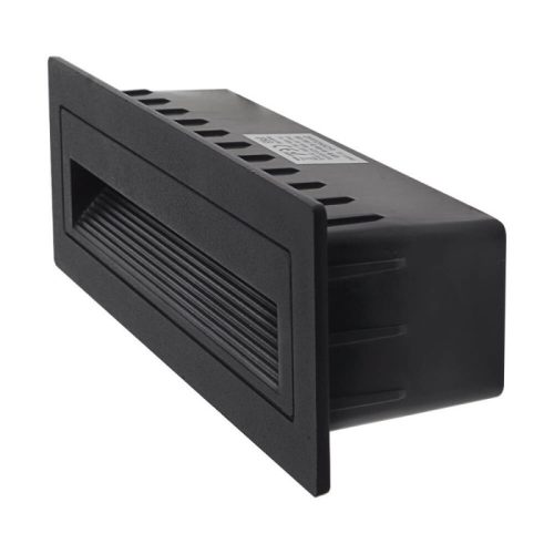 Modern lépcsővilágító LED – 6W – fekete szín – 3000K fény