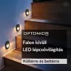 Optonica LED kerek lépcsőmegvilágító lámpa természetes fényű 2W 80lm Fekete