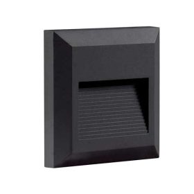   Optonica LED lépcsőmegvilágító lámpa meleg fényű 2W 80lm Fekete