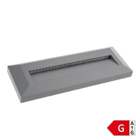   Optonica LED lépcsőmegvilágító lámpa téglalap alakú meleg fényű 3W 100lm Szürke
