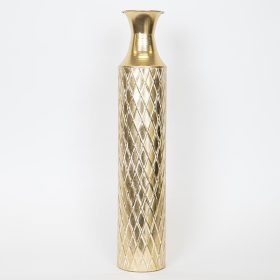 Eurolamp ESTHETI fémhatású arany váza, 61 cm magas, modern lakásdekoráció.