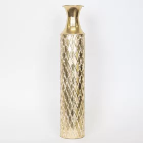Eurolamp ESTHETI fémhatású arany váza, 61 cm magas, modern lakásdekoráció.