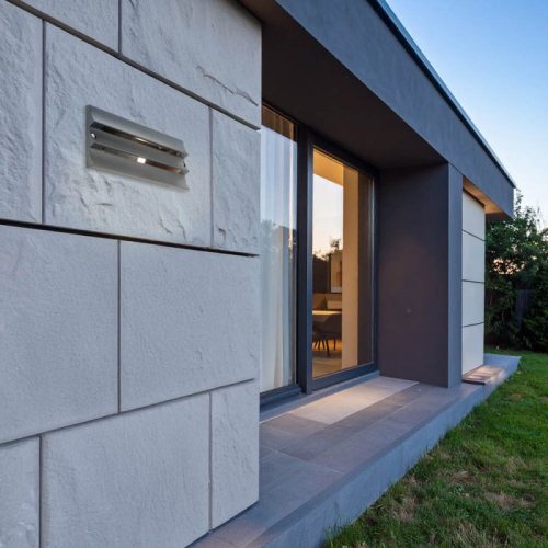 Kültéri Fali Lámpa E27-es foglalattal IP54 Szürke - Optonica