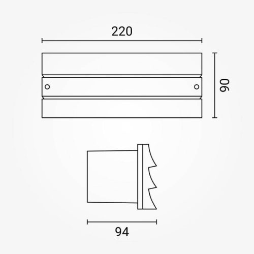 Kültéri Fali Lámpa E27-es foglalattal IP54 Szürke - Optonica