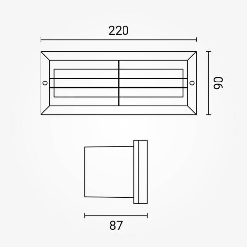 Kültéri Fali Lámpa E27-es foglalattal IP54 Szürke V2 - Optonica